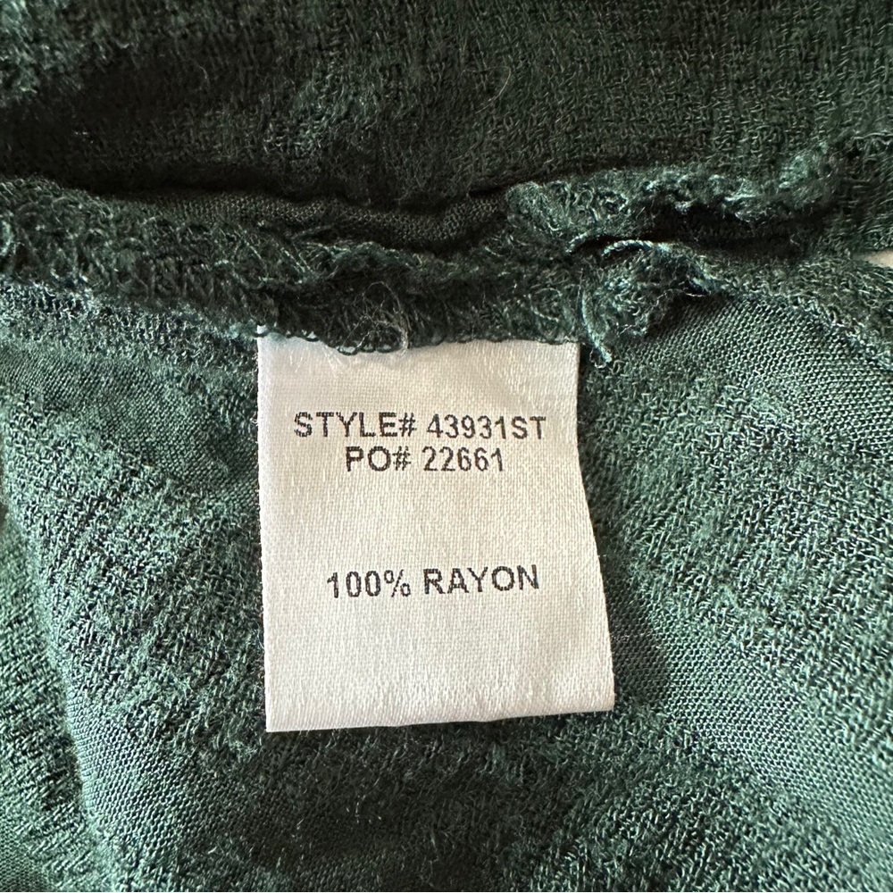 Skies are Blue Green Long Sleeve Collared Button Down Shirt Extra Large XL - Picture 9 of 10
